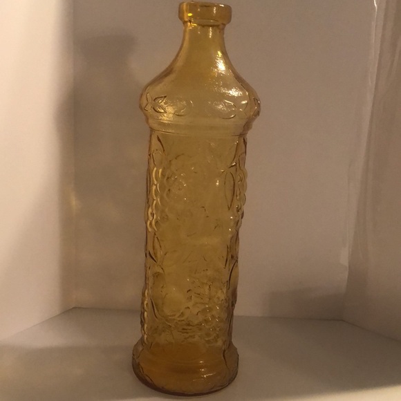 Other - Vintage wine amber glass decanter